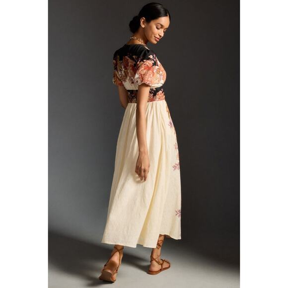 Anthropologie The Catalina Button Front Midi Dress - Picture 2 of 9